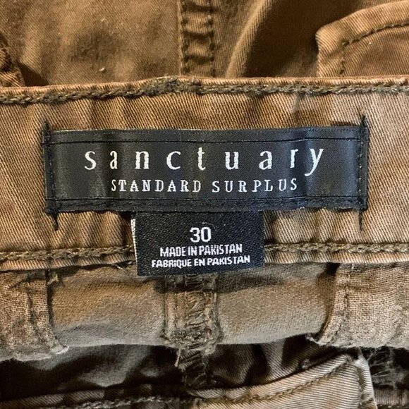 Sanctuary Women's Mid Rise Cotton Stretch Straight Leg Cargo Pants Size 30‎ - Picture 7 of 14